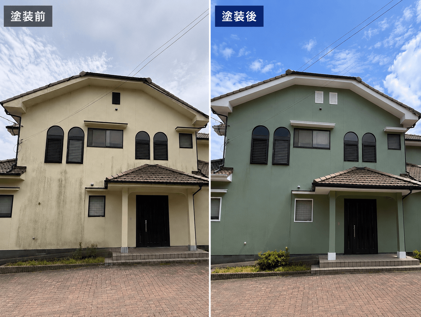 外壁塗装の施工事例 - 佐伯市